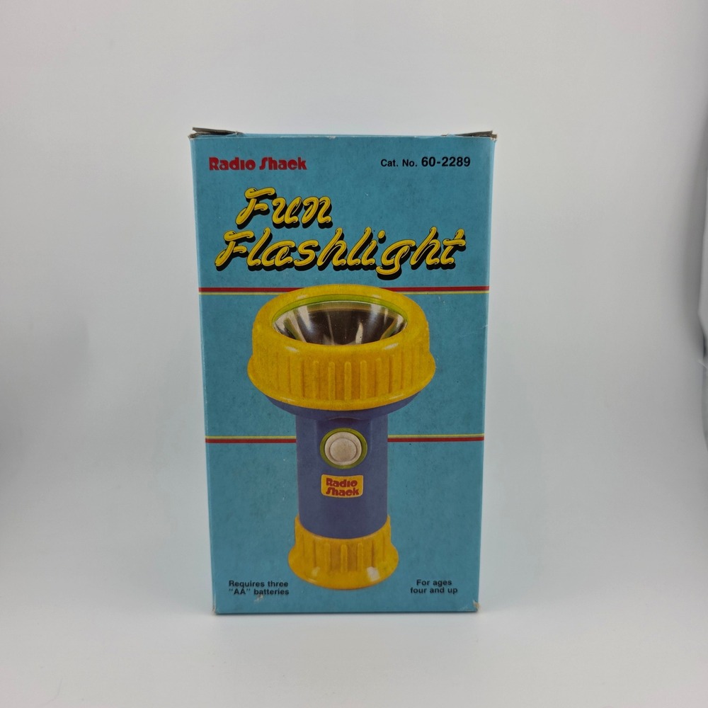 Radio Shack Fun Flashlight 1986 Vintage‎ Kids Toy Open Box Like New